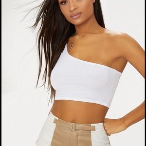 Pretty Little Thing one shoulder crop too